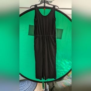 Pact Black sleeveless organic cotton jumpsuit